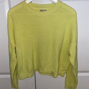 Neon green knit sweater